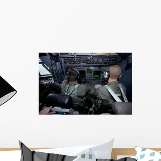 Airmen Work Mc-130h Combat Wall Decal
