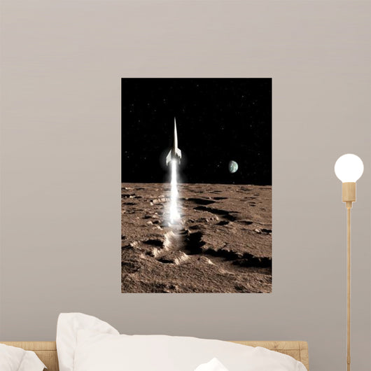 1950s Stream Lined Finned Wall Decal