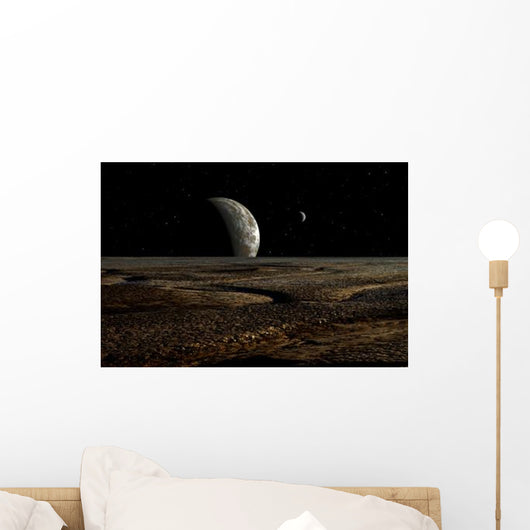 Planet and Its Moon Wall Decal