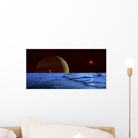 Jupiter and Its Moon Wall Decal