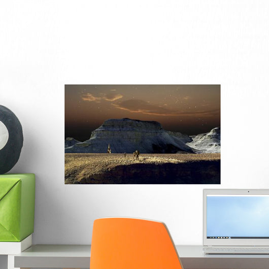 Futuristic Space Scene Inspired Wall Decal Design 1