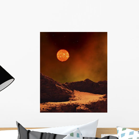 Rugged Planet Landscape Dimly Wall Decal