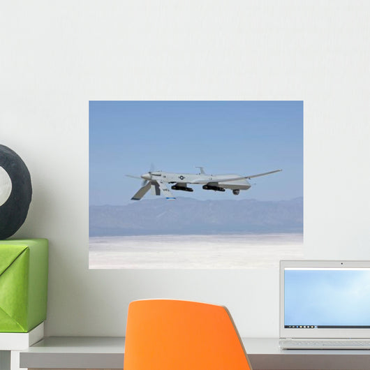 Mq-1 Predator Flies Training Wall Decal Design 2