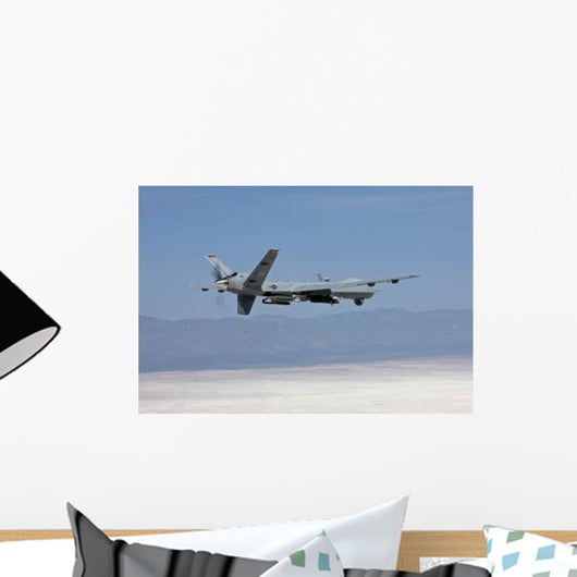 Mq-9 Reaper Flies Training Wall Decal Design 2