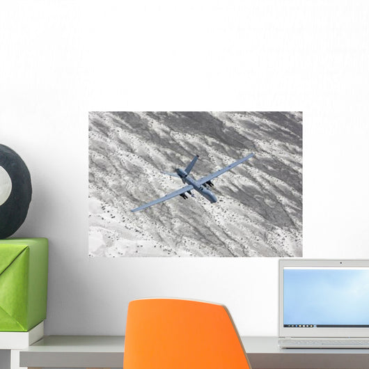 Mq-9 Reaper Flies Training Wall Decal Design 2
