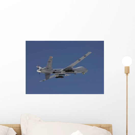 Mq-9 Reaper Flies Training Wall Decal Design 1