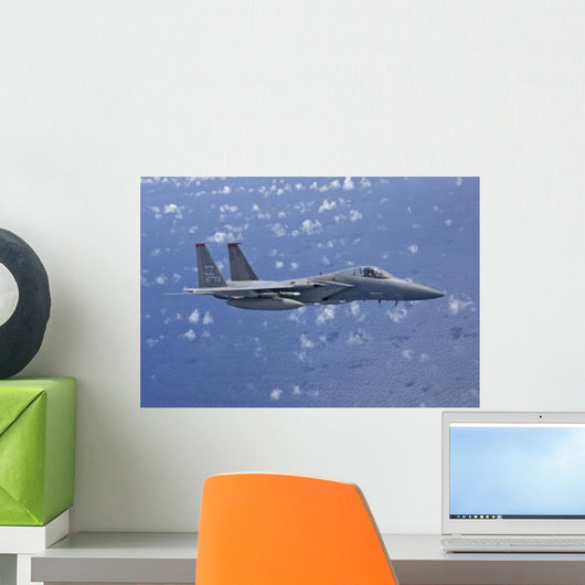 F-15 Eagle Flies over Wall Decal Design 2