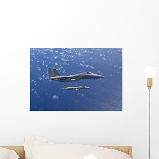 Two F-15 Eagles Flies Wall Decal
