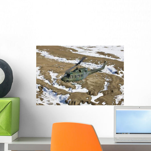 Uh-1n Twin Huey near Wall Decal Design 3