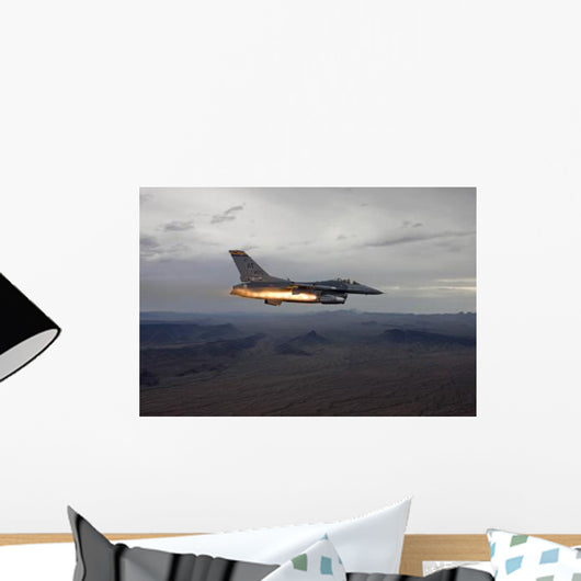 F-16 Fighting Falcon Fires Wall Decal Design 2