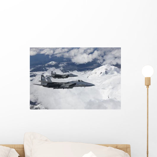 Two F-15 Eagles Fly Wall Decal Design 7