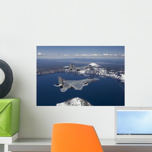 Two F-15 Eagles Fly Wall Decal Design 6