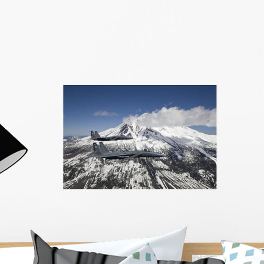 Two F-15 Eagles Fly Wall Decal Design 4