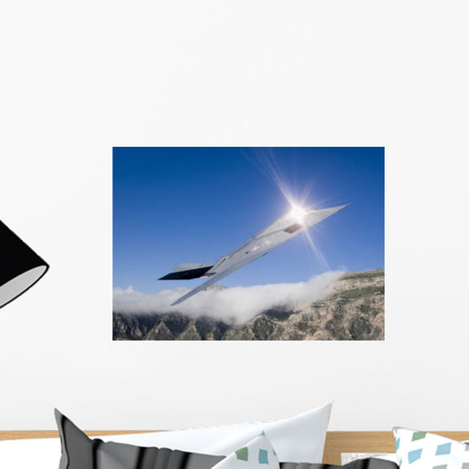 F-117 Nighthawk Flies Training Wall Decal Design 3