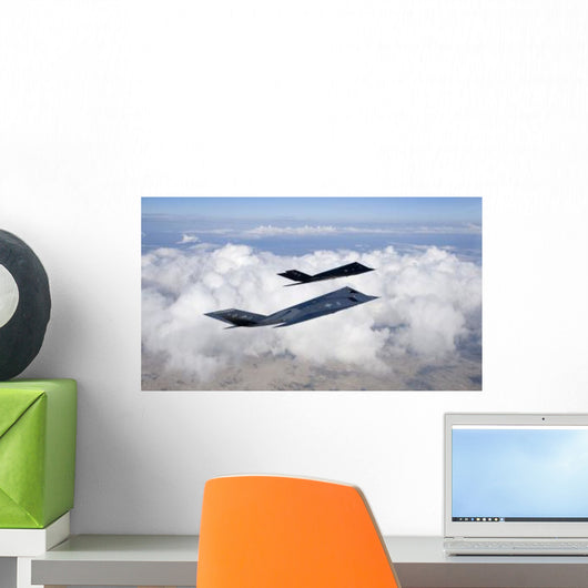 Two F-117 Nighthawk Stealth Wall Decal Design 1