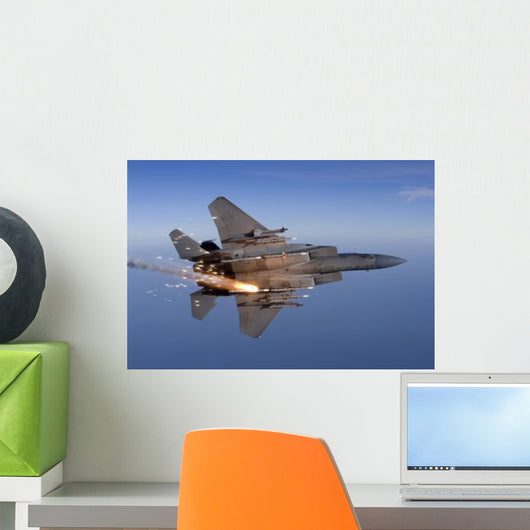 F-15 Eagle Releases Flare Wall Decal