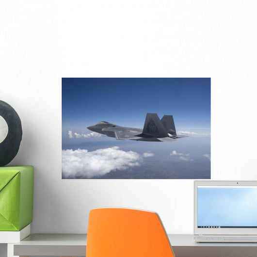 F-22 Raptor Flies around Wall Decal Design 2