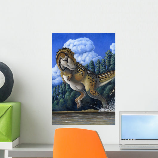 Tyrannosaurus Rex Running through Wall Decal Design 5