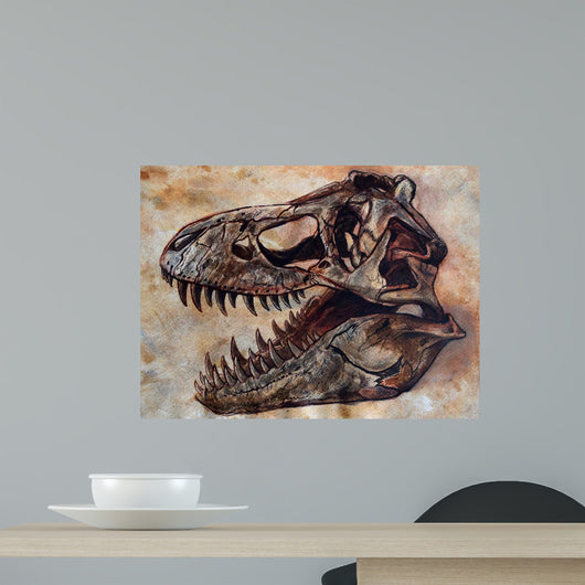 Tyrannosaurus Rex Dinosaur Skull Wall Decal