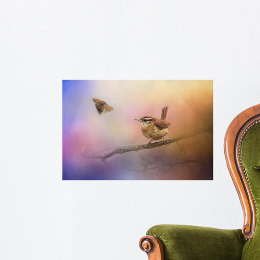 Carolina Wrens Wall Mural