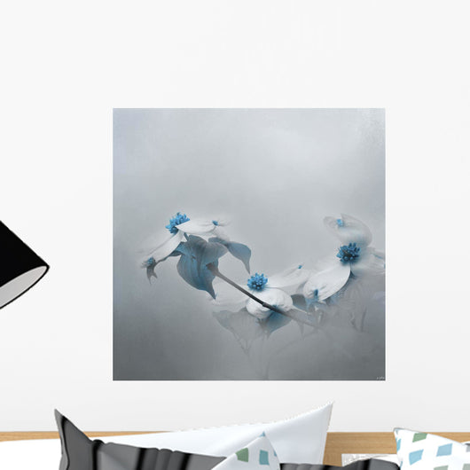 Blue Dogwood Wall Mural