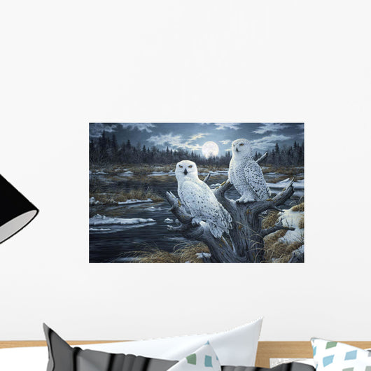 Snowy Owls Wall Mural