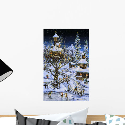 Woodland Holiday Wall Mural