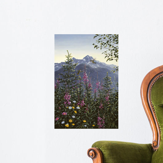 Hummingbird Landscape Wall Mural