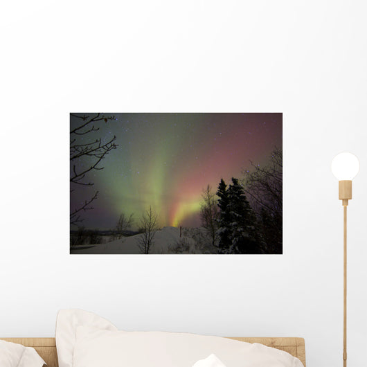 Aurora Borealis Twin Lakes Wall Decal Design 2