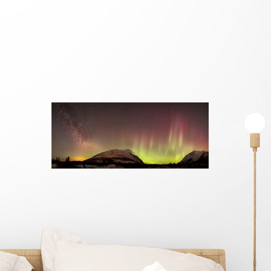 Red Aurora Borealis and Wall Decal Design 2