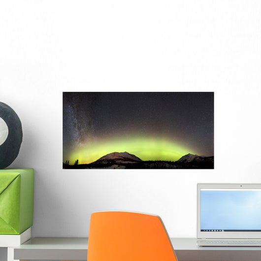Red Aurora Borealis and Wall Decal Design 1