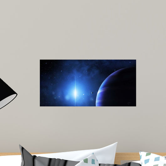 Blue Star Lights up Wall Decal