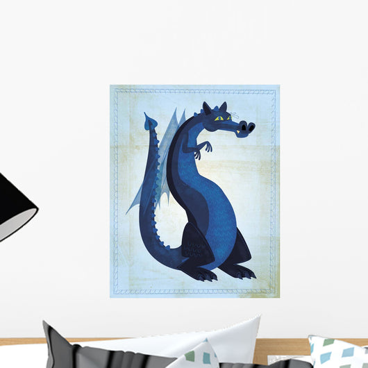 Blue Dragon Wall Mural