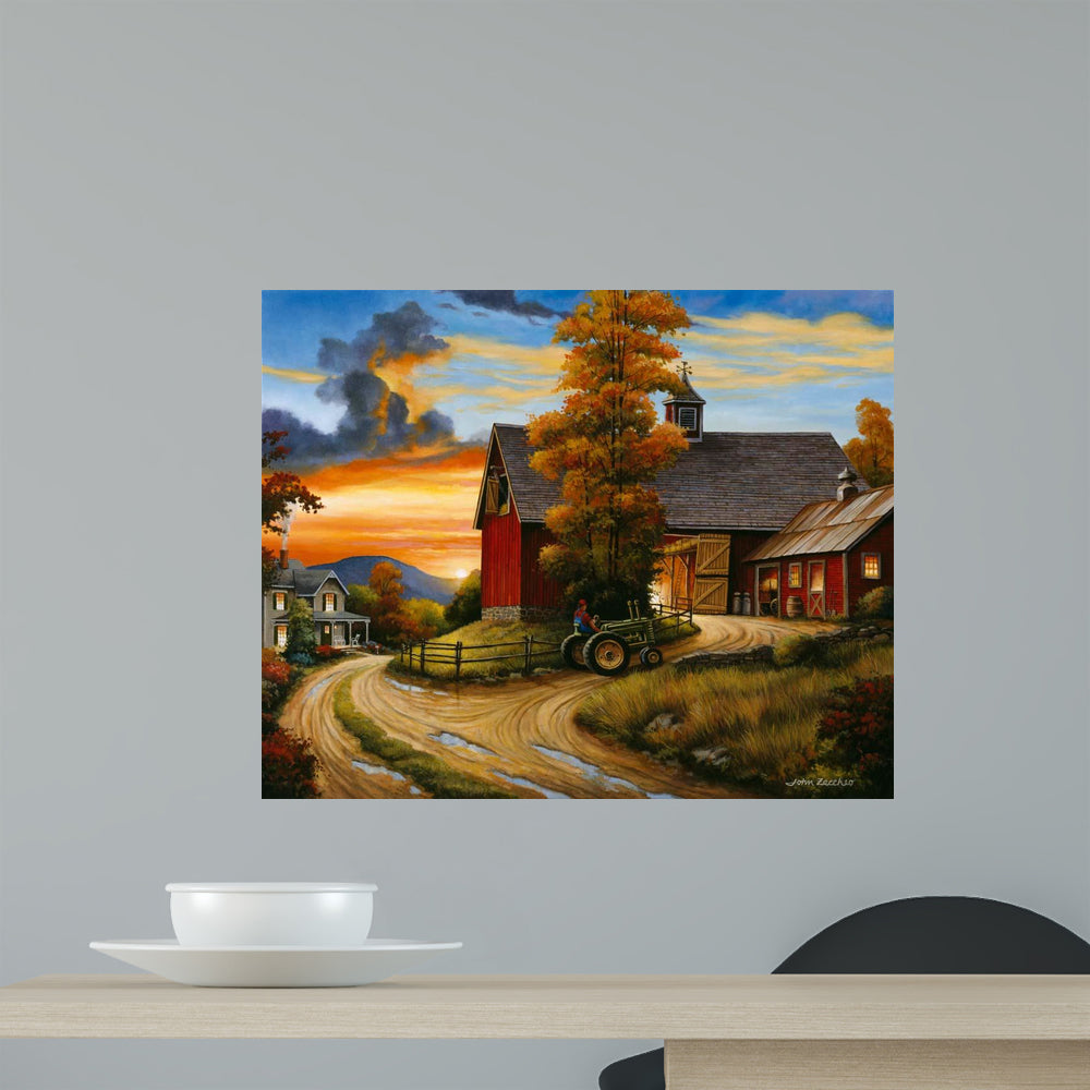 Farm Scene Wall Mural – Wallmonkeys