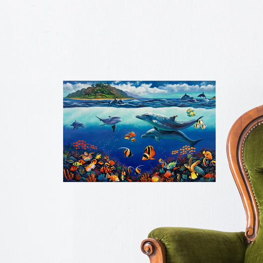 Reef Serenade Dolphin Wall Decal