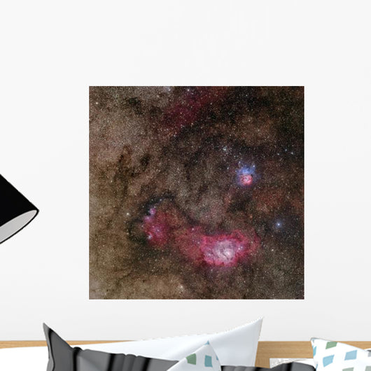 Lagoon Nebula and Trifid Wall Decal