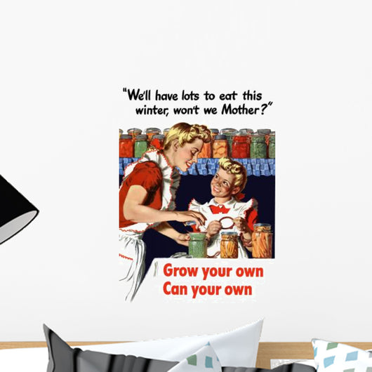 Mother and Daughter Canning Wall Decal
