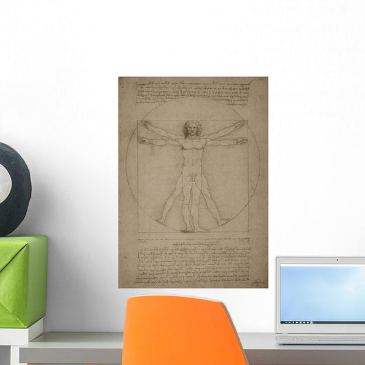 Leonardo Da Vinci's Vitruvian Wall Decal