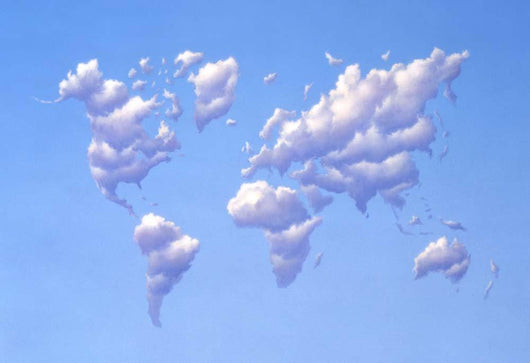 Clouds Forming Shape Earth's Wall Decal
