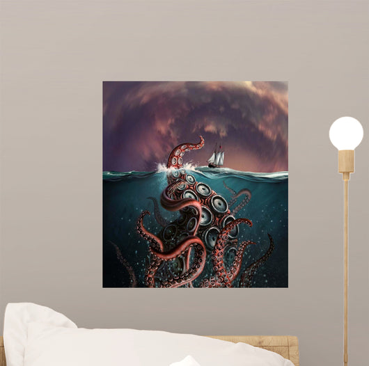 Fantastical Depiction Legendary Kraken Wall Decal