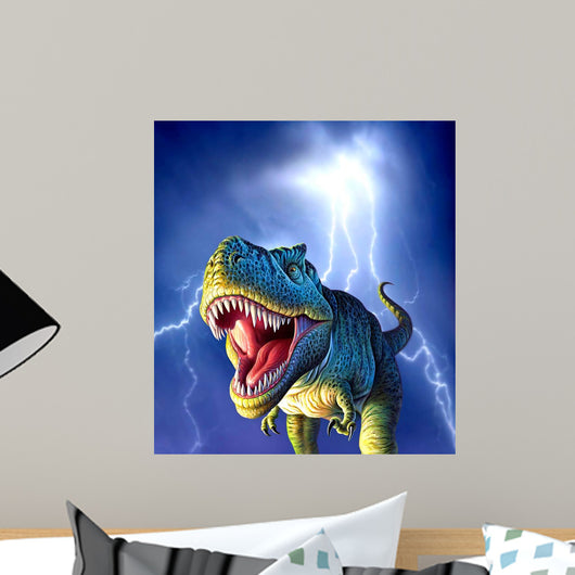 Tyrannosaurus Rex with Blue Wall Decal
