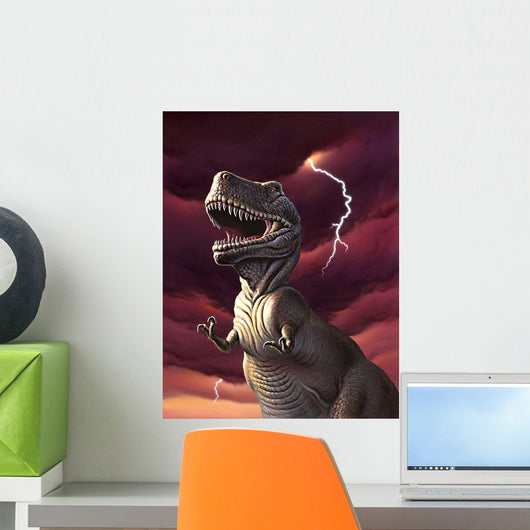 Tyrannosaurus Rex with Red Wall Decal