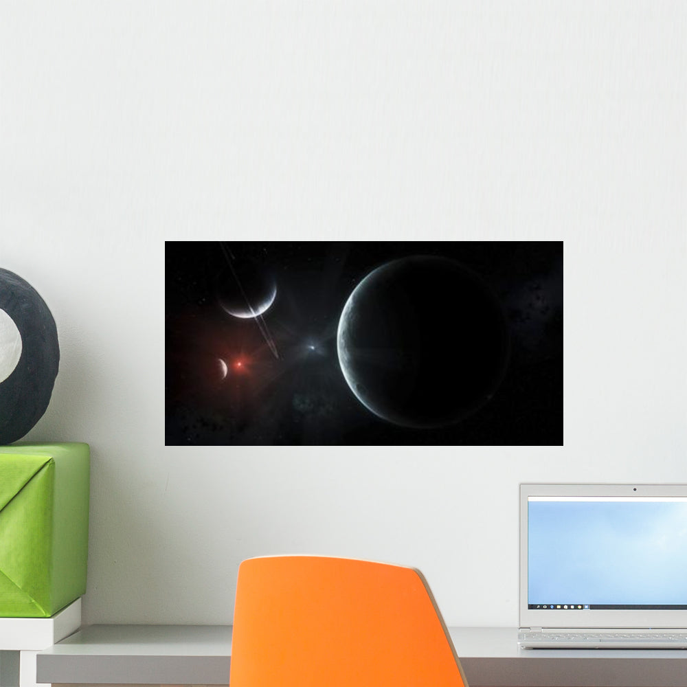 Artist's Concept Binary Star Wall Decal - WallMonkeys.com – Wallmonkeys