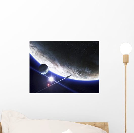 Alien Patrol Zooms over Wall Decal