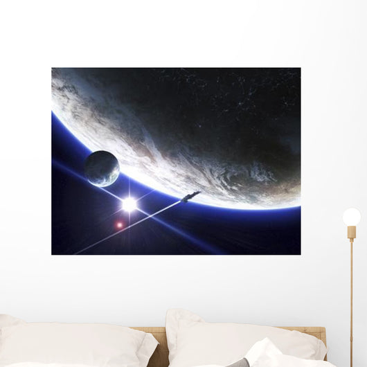 Alien Patrol Zooms over Wall Decal