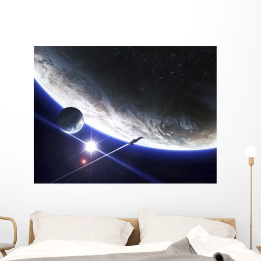 Alien Patrol Zooms over Wall Decal