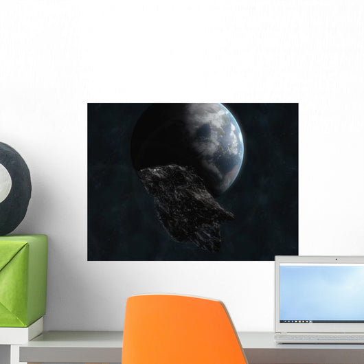 Asteroid Front Earth Wall Decal Design 6