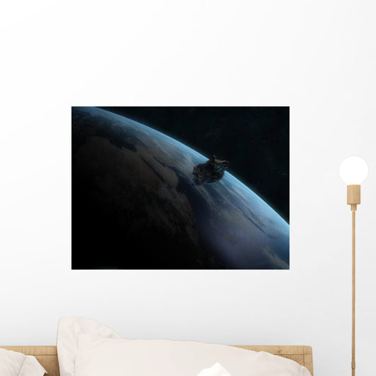 Asteroid Front Earth Wall Decal Design 4