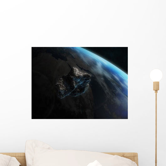 Asteroid Front Earth Wall Decal Design 3