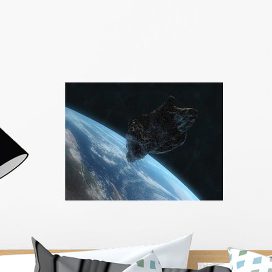 Asteroid Front Earth Wall Decal Design 2